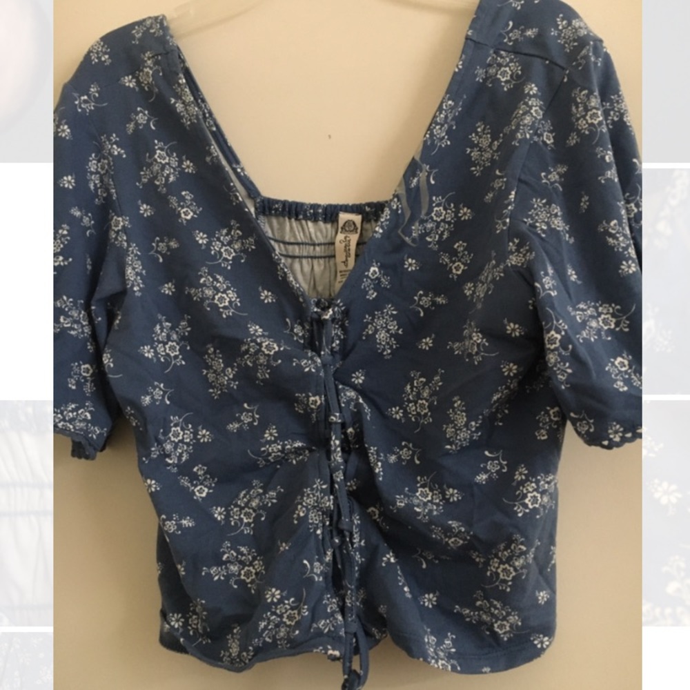Blue Floral Top